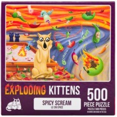 Exploding Kittens Spicy Scream 500 piece jigsaw puzzle